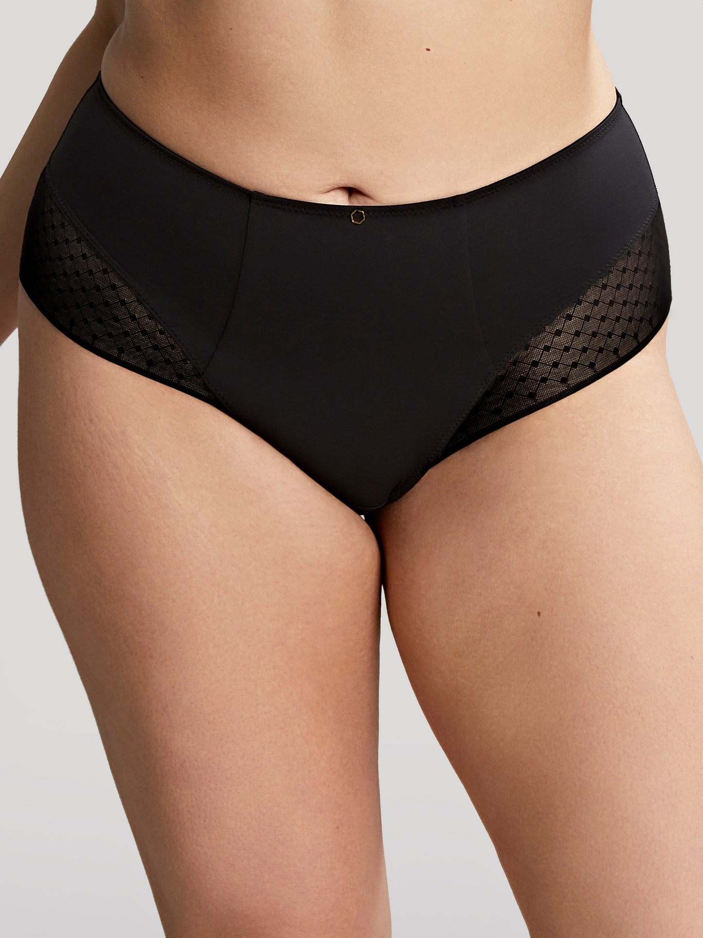 Bliss Deep Brief - Noir worn by model front view