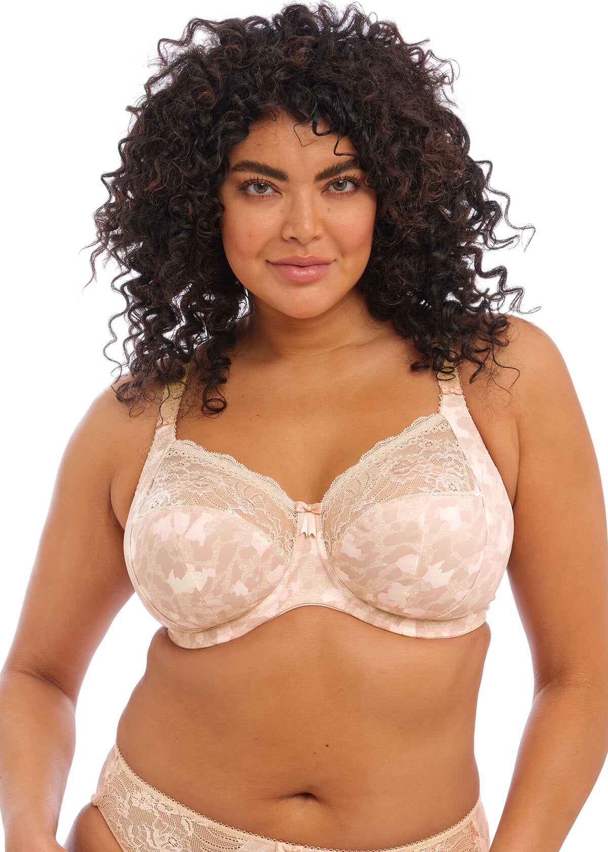 Morgan Stretch Banded Bra - Toasted Almond, worn by model front view