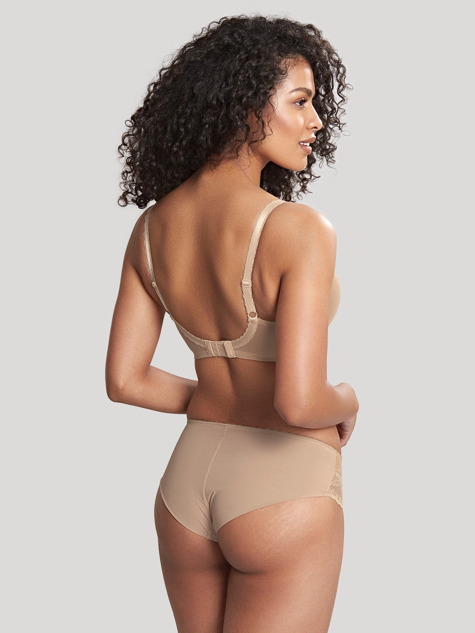 Jasmine Balconnet Bra - Caramel, worn by model, back view
