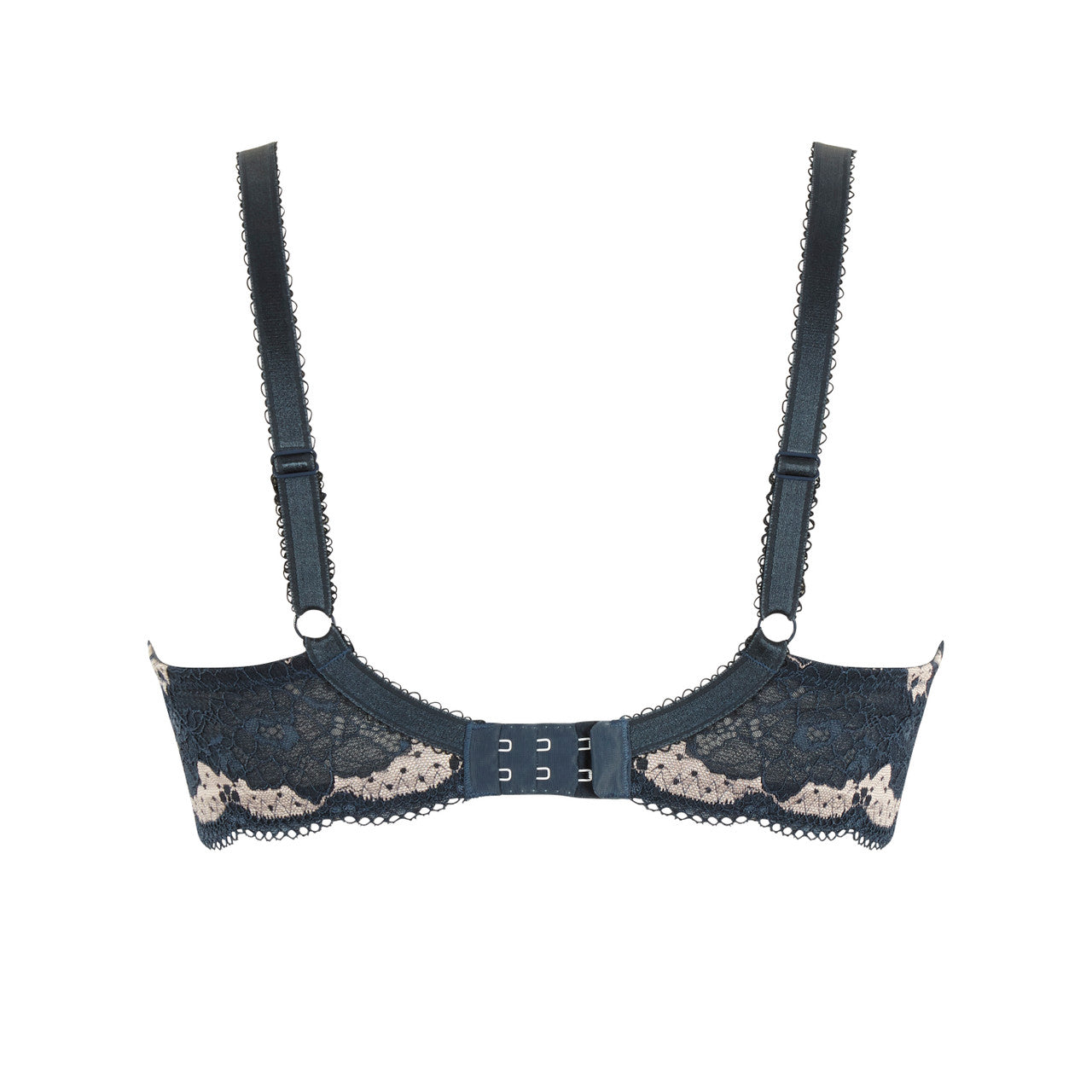 Clara Moulded Sweetheart Bra - Navy Pearl back view product image