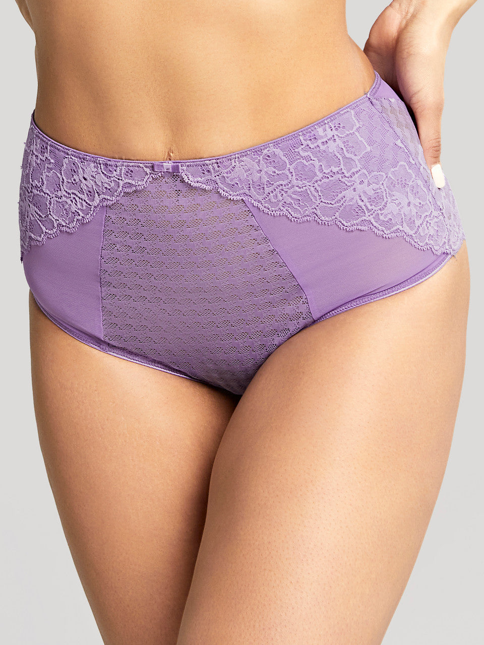 Envy Deep Brief - Violet, worn by model, front view