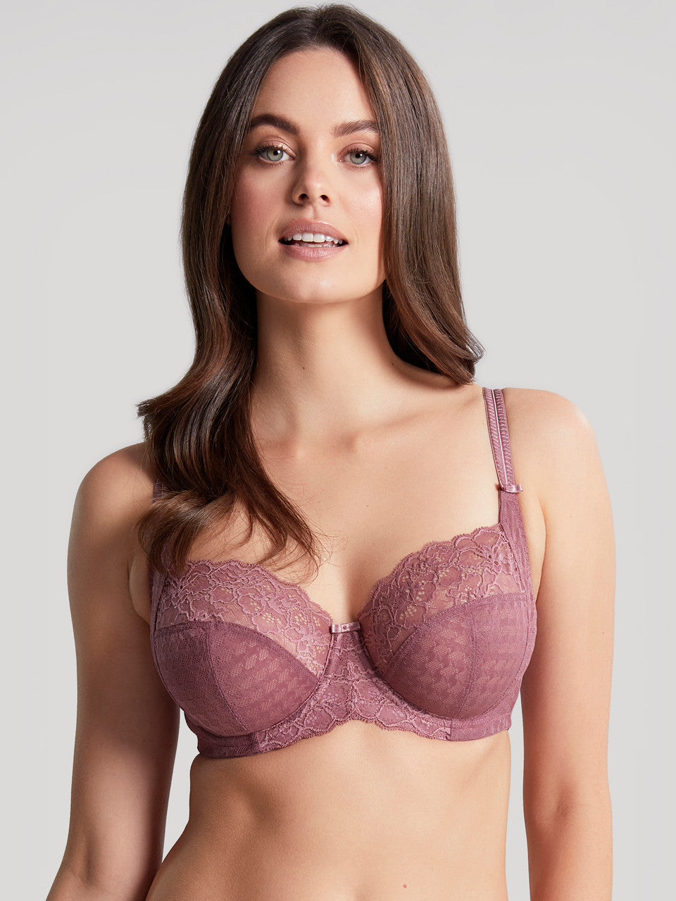 Envy Full Cup Bra - Rose Mauve, worn by model, front view