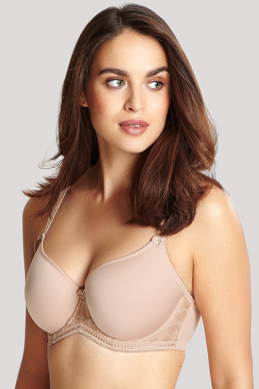 Cari Balcony Spacer Bra Champagne worn by model front view
