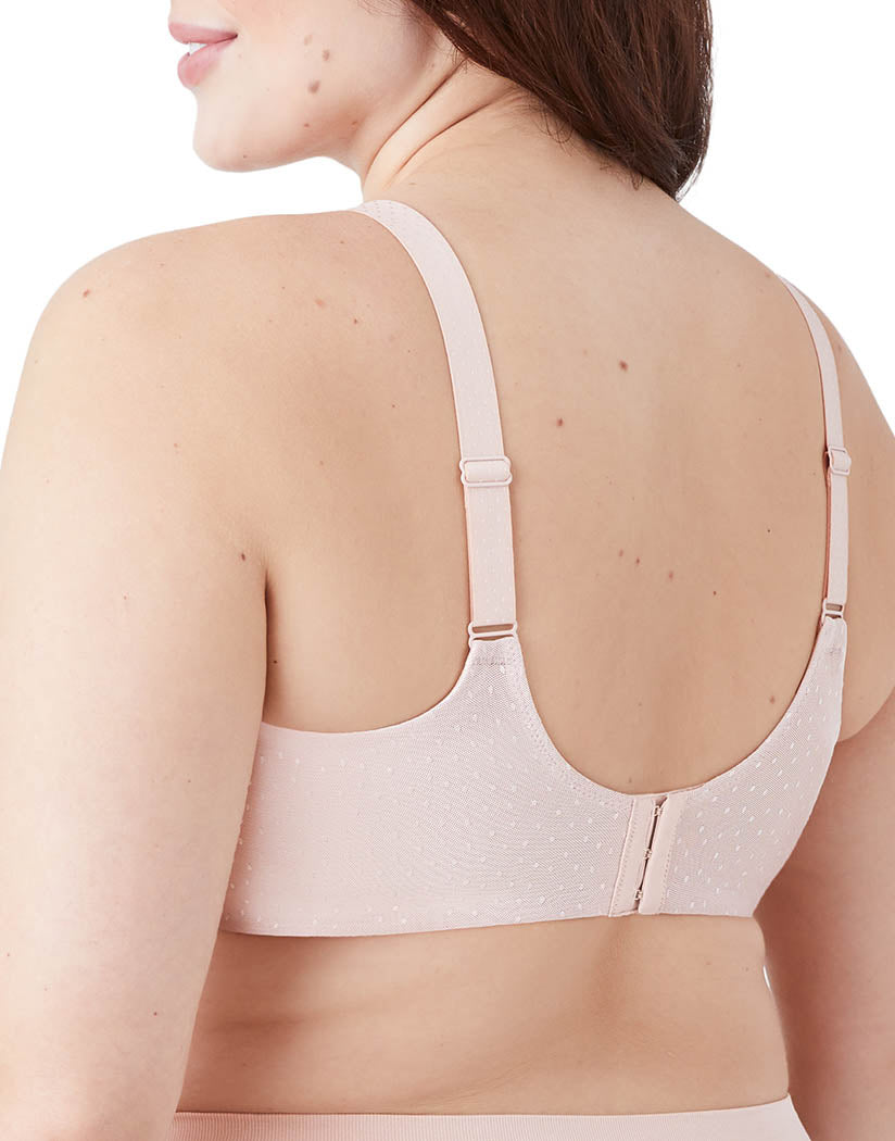 Back Appeal Wire Free Contour Bra - Rose Dust, worn by model back view