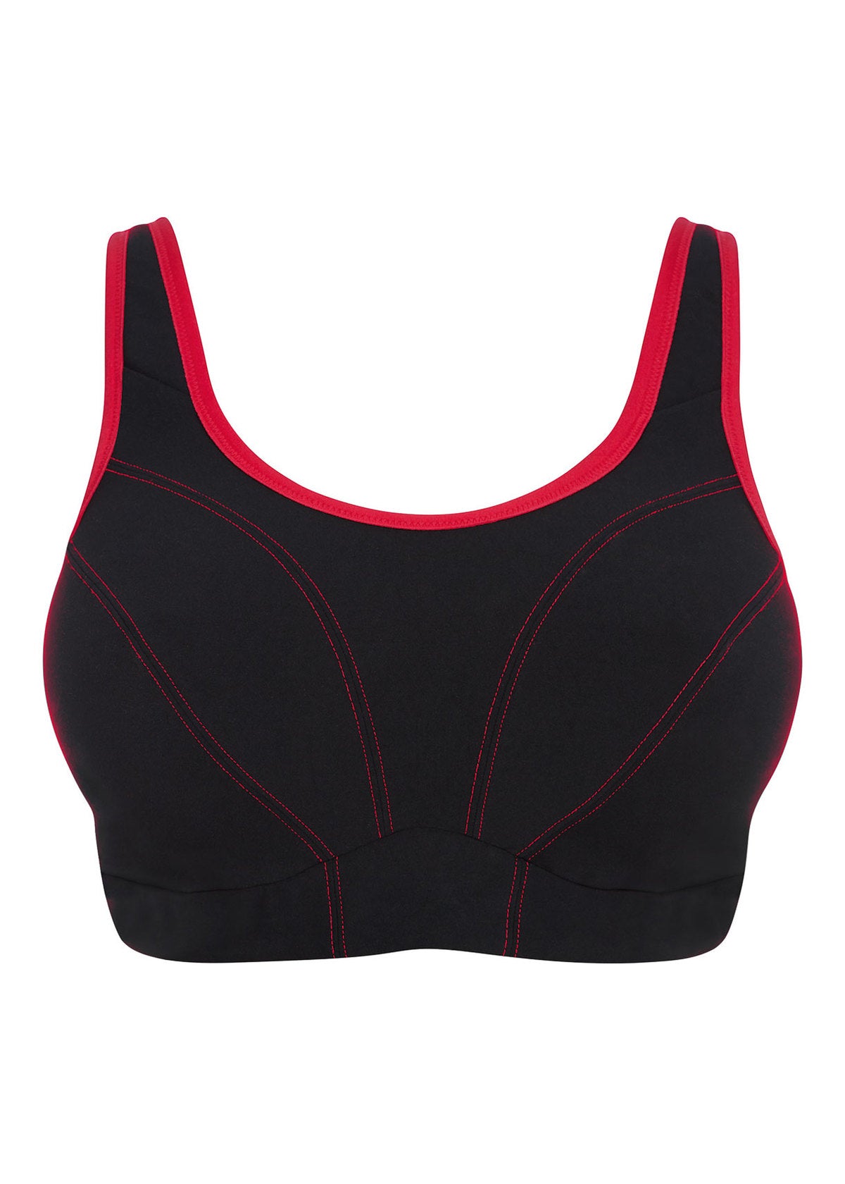 Non Wired Sports Bra - Black front view product image