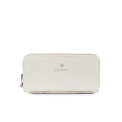 Meli Vegan Leather Wallet - Vanilla Croco front view product image
