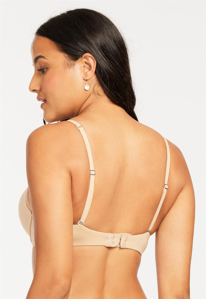 Prodigy Ultimate Push Up Convertible Bra - Sand worn by model back view