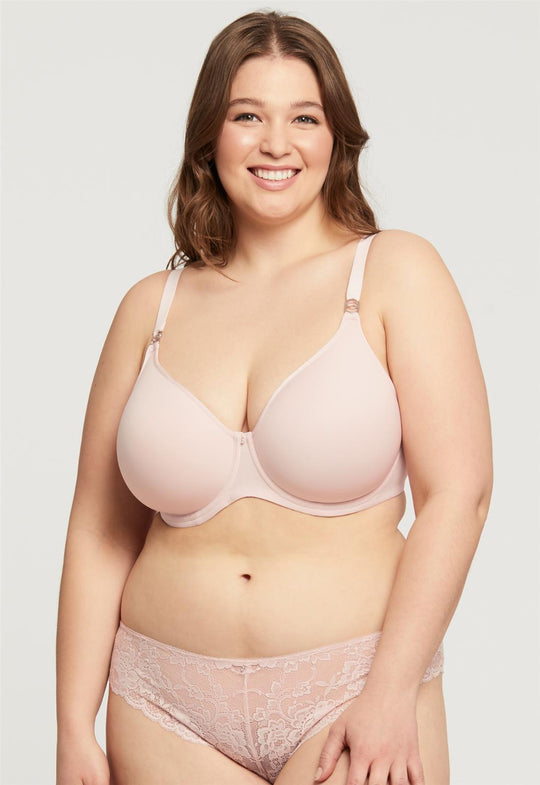 Sublime Spacer Bra Chalk worn by model front view