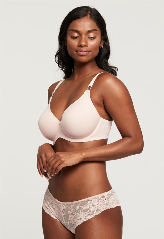 Sublime Spacer Bra Chalk worn by model front view