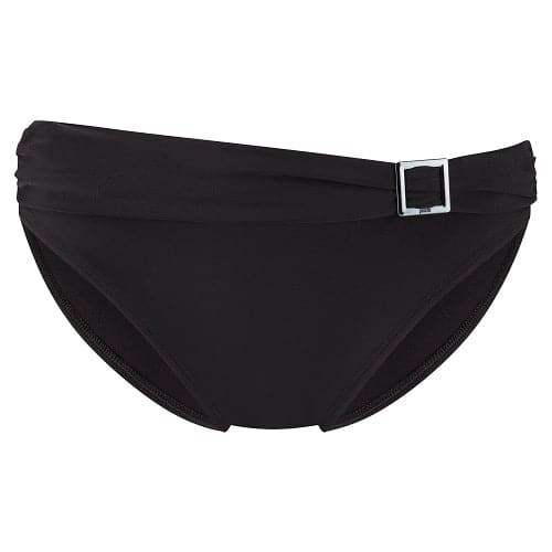 Anya Classic Swim Bottom in Black, front image of product.