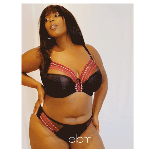 Gif of Matilda Bra and panties in various colours worn by model.