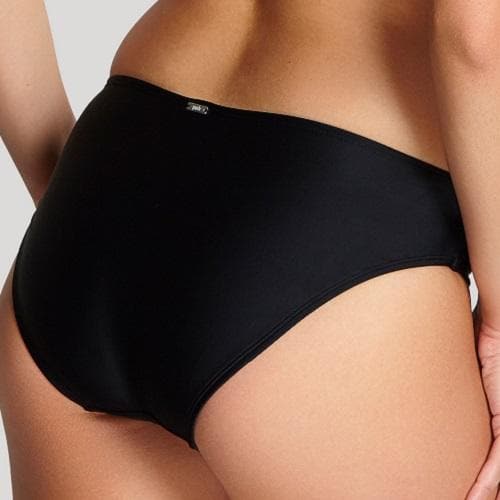 Anya Classic Swim Bottom in Black, worn by model back view of product.