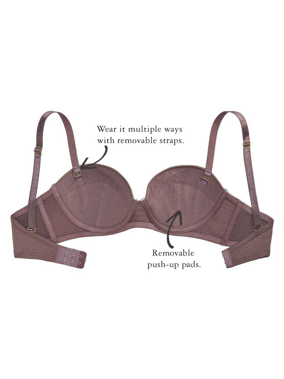 Sascha Smooth Strapless Bra - Chestnut back view product image