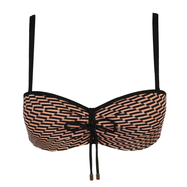Monica Bikini Top Strapless Padded - Copper, front view product image