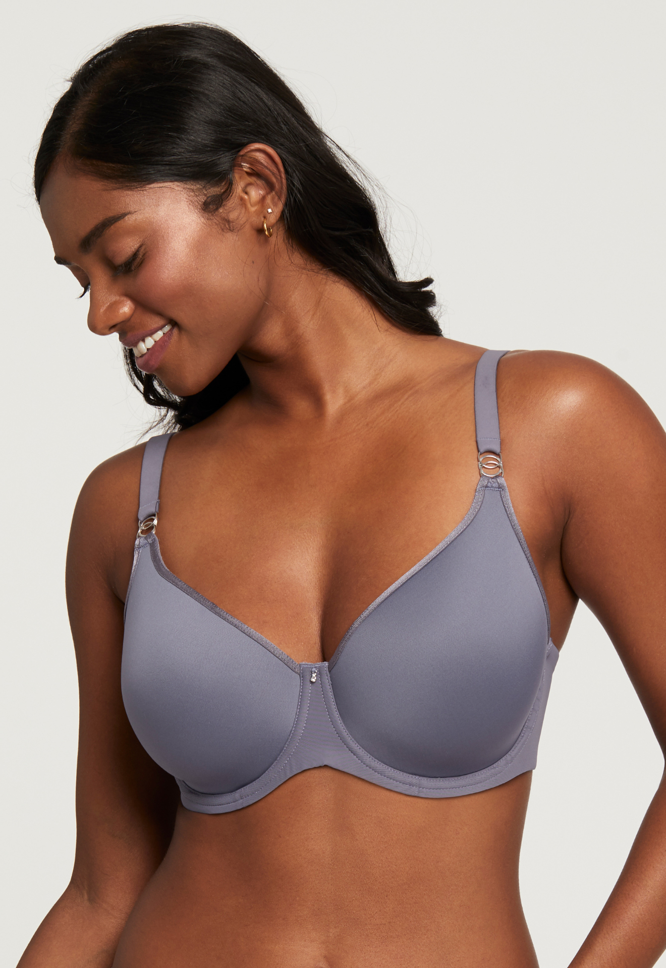Sublime Spacer Bra - Crystal Grey, worn by model front view
